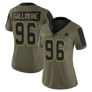 Dallas Cowboys Women's Neville Gallimore Limited 2021 Salute To Service Jersey - Olive