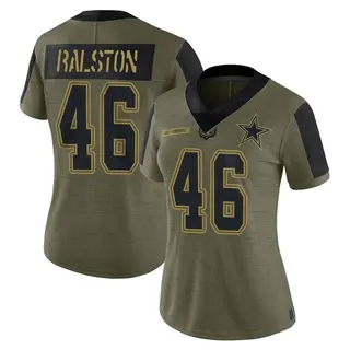Dallas Cowboys Women's Nick Ralston Limited 2021 Salute To Service Jersey - Olive