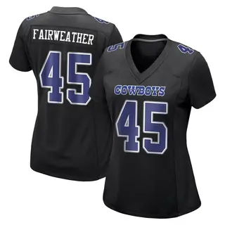 Dallas Cowboys Women's Rivaldo Fairweather Game Carbon Fashion Jersey - Black