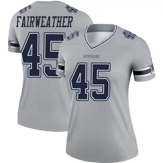 Dallas Cowboys Women's Rivaldo Fairweather Legend Inverted Jersey - Gray