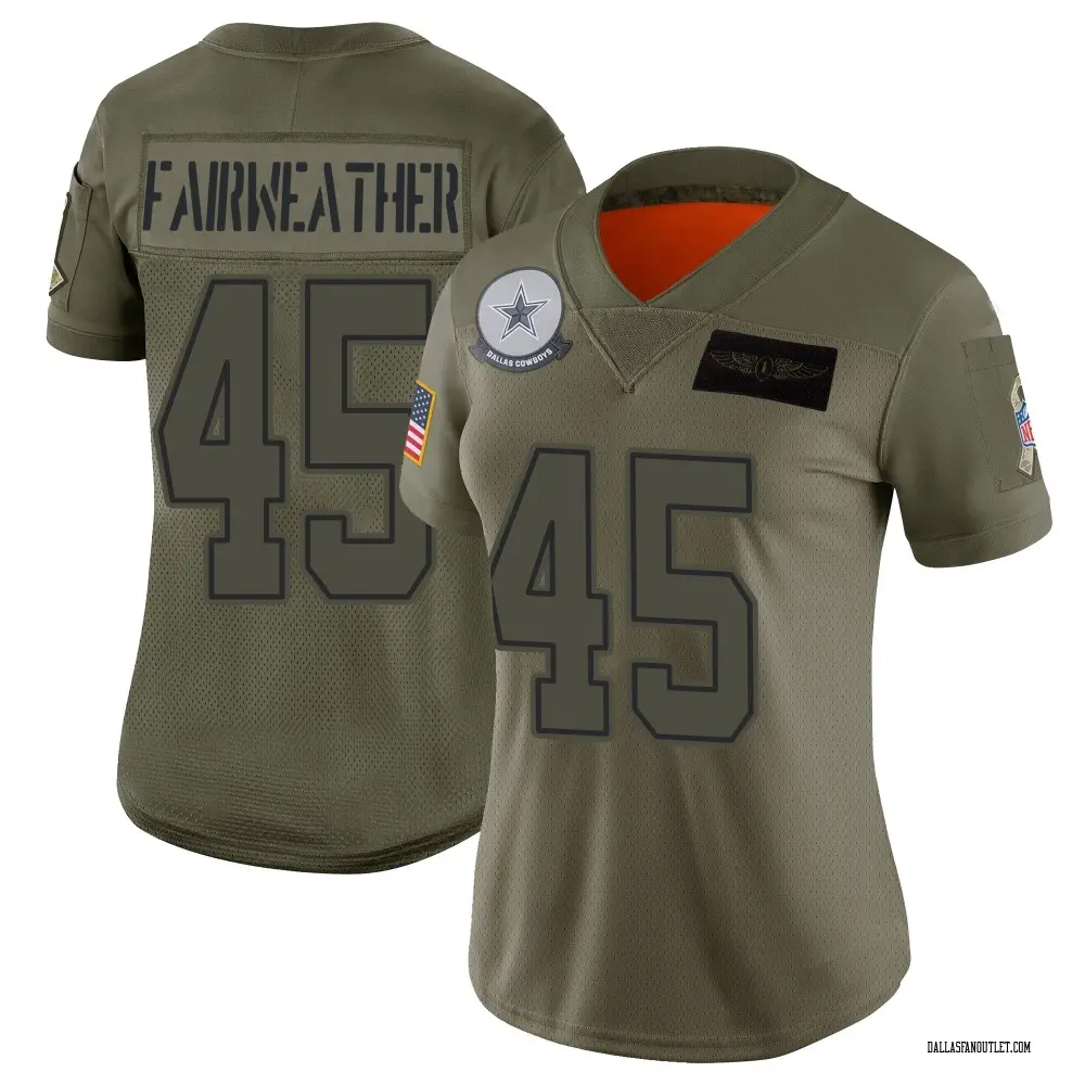 Dallas Cowboys Women's Rivaldo Fairweather Limited 2019 Salute to Service Jersey - Camo