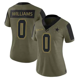 Dallas Cowboys Women's Sam Williams Limited 2021 Salute To Service Jersey - Olive