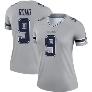 Dallas Cowboys Women's Tony Romo Legend Inverted Jersey - Gray
