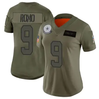 Dallas Cowboys Women's Tony Romo Limited 2019 Salute to Service Jersey - Camo