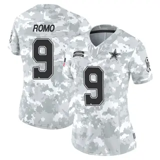 Dallas Cowboys Women's Tony Romo Limited 2024 Salute to Service Jersey - Arctic Camo