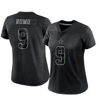 Dallas Cowboys Women's Tony Romo Limited Reflective Jersey - Black