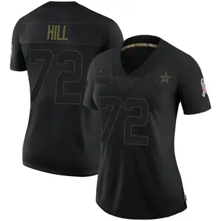 Dallas Cowboys Women's Trysten Hill Limited 2020 Salute To Service Jersey - Black