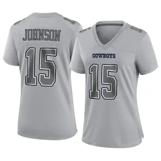 Dallas Cowboys Women's Tyler Johnson Game Atmosphere Fashion Jersey - Gray
