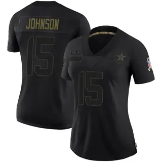 Dallas Cowboys Women's Tyler Johnson Limited 2020 Salute To Service Jersey - Black