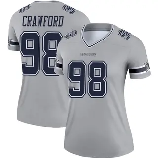 Dallas Cowboys Women's Tyrone Crawford Legend Inverted Jersey - Gray