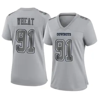 Dallas Cowboys Women's Tyrus Wheat Game Atmosphere Fashion Jersey - Gray