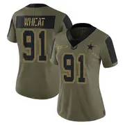 Dallas Cowboys Women's Tyrus Wheat Limited 2021 Salute To Service Jersey - Olive