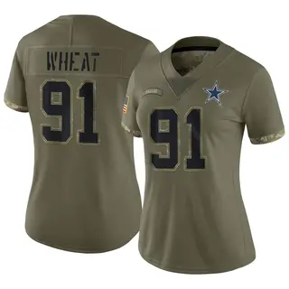 Dallas Cowboys Women's Tyrus Wheat Limited 2022 Salute To Service Jersey - Olive