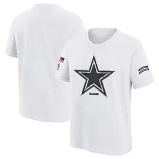Dallas Cowboys Youth 2024 Salute To Service T-Shirt - White