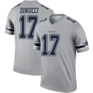 Dallas Cowboys Youth Ben DiNucci Legend Inverted Jersey - Gray