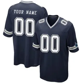 Dallas Cowboys Youth Custom Game Team Color Jersey - Navy