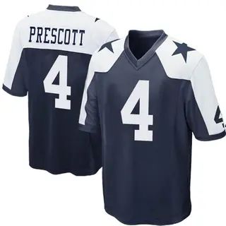 Dallas Cowboys Youth Dak Prescott Game Throwback Jersey - Navy Blue