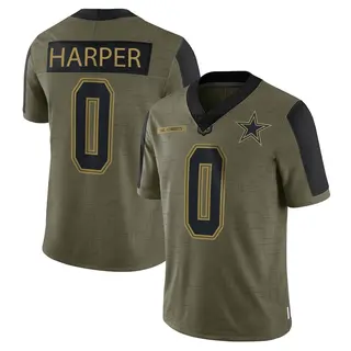 Dallas Cowboys Youth Devin Harper Limited 2021 Salute To Service Jersey - Olive