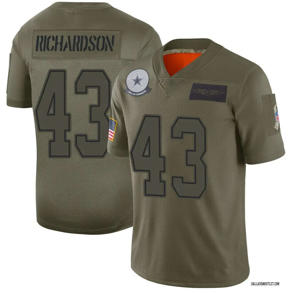 Dallas Cowboys Youth Dominic Richardson Limited 2019 Salute to Service Jersey - Camo