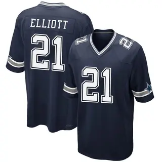 Dallas Cowboys Youth Ezekiel Elliott Game Team Color Jersey - Navy