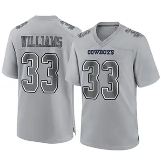 Dallas Cowboys Youth Javonte Williams Game Atmosphere Fashion Jersey - Gray