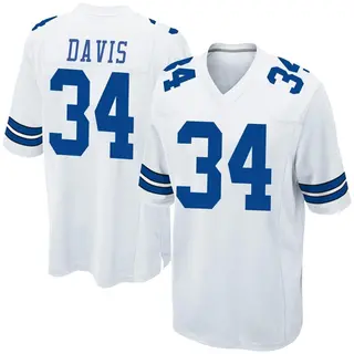 Dallas Cowboys Youth Malik Davis Game Jersey - White