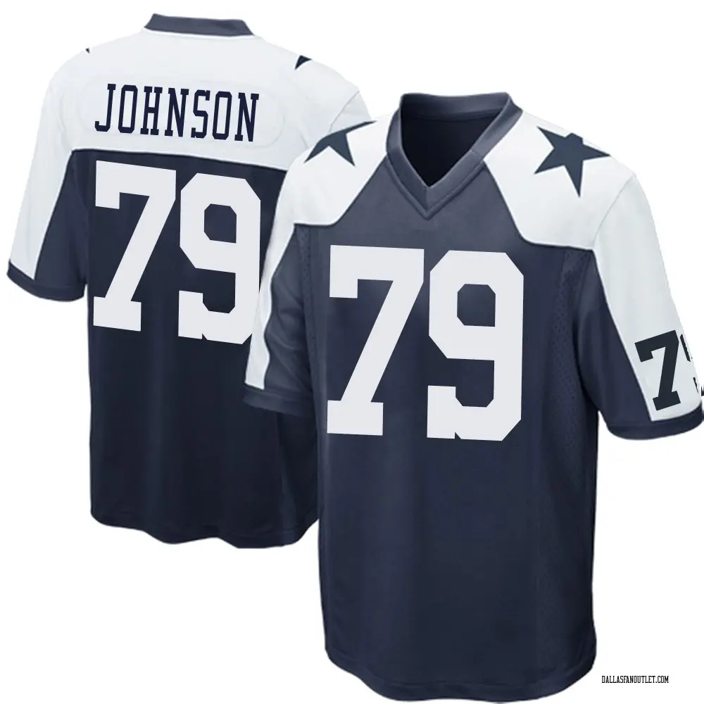Dallas Cowboys Youth Marcellus Johnson Game Throwback Jersey - Navy Blue
