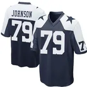 Dallas Cowboys Youth Marcellus Johnson Game Throwback Jersey - Navy Blue