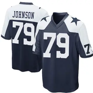 Dallas Cowboys Youth Marcellus Johnson Game Throwback Jersey - Navy Blue