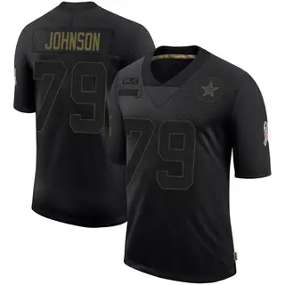 Dallas Cowboys Youth Marcellus Johnson Limited 2020 Salute To Service Jersey - Black