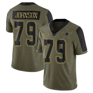Dallas Cowboys Youth Marcellus Johnson Limited 2021 Salute To Service Jersey - Olive