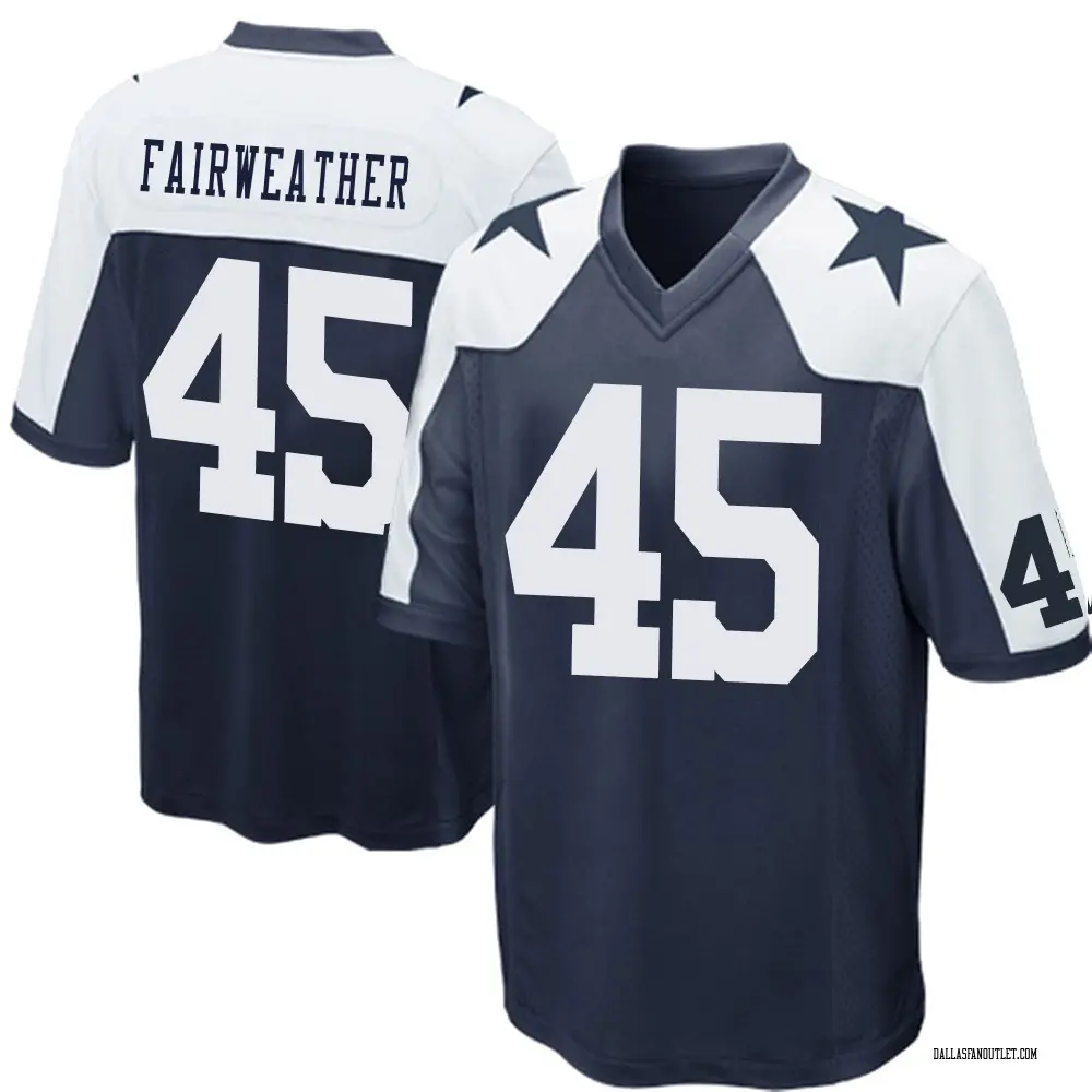 Dallas Cowboys Youth Rivaldo Fairweather Game Throwback Jersey - Navy Blue