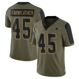 Dallas Cowboys Youth Rivaldo Fairweather Limited 2021 Salute To Service Jersey - Olive