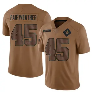 Dallas Cowboys Youth Rivaldo Fairweather Limited 2023 Salute To Service Jersey - Brown