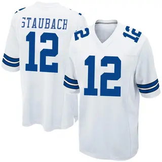 Dallas Cowboys Youth Roger Staubach Game Jersey - White