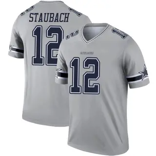 Dallas Cowboys Youth Roger Staubach Legend Inverted Jersey - Gray