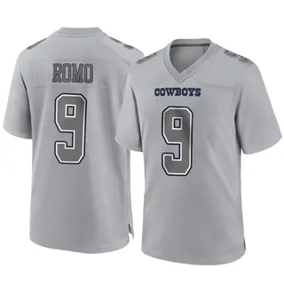 Dallas Cowboys Youth Tony Romo Game Atmosphere Fashion Jersey - Gray