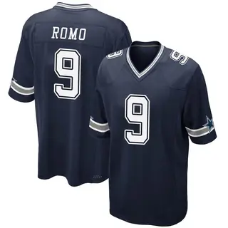 Dallas Cowboys Youth Tony Romo Game Team Color Jersey - Navy