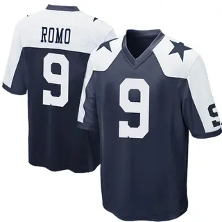 Dallas Cowboys Youth Tony Romo Game Throwback Jersey - Navy Blue
