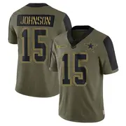 Dallas Cowboys Youth Tyler Johnson Limited 2021 Salute To Service Jersey - Olive