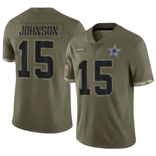 Dallas Cowboys Youth Tyler Johnson Limited 2022 Salute To Service Jersey - Olive