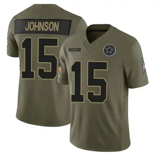 Dallas Cowboys Youth Tyler Johnson Limited 2025 Salute to Service Jersey - Olive