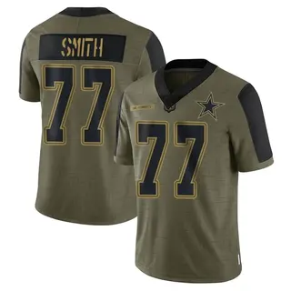 Dallas Cowboys Youth Tyron Smith Limited 2021 Salute To Service Jersey - Olive