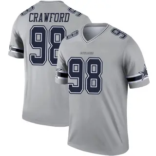 Dallas Cowboys Youth Tyrone Crawford Legend Inverted Jersey - Gray