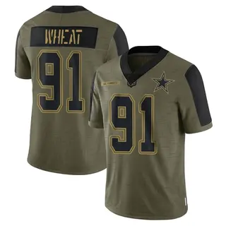 Dallas Cowboys Youth Tyrus Wheat Limited 2021 Salute To Service Jersey - Olive