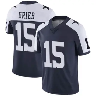 Dallas Cowboys Youth Will Grier Limited Alternate Vapor Untouchable Jersey - Navy